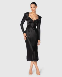 Azzurielle Fondi Midi Dress Black Size 8 for rent on The Volte - image 1