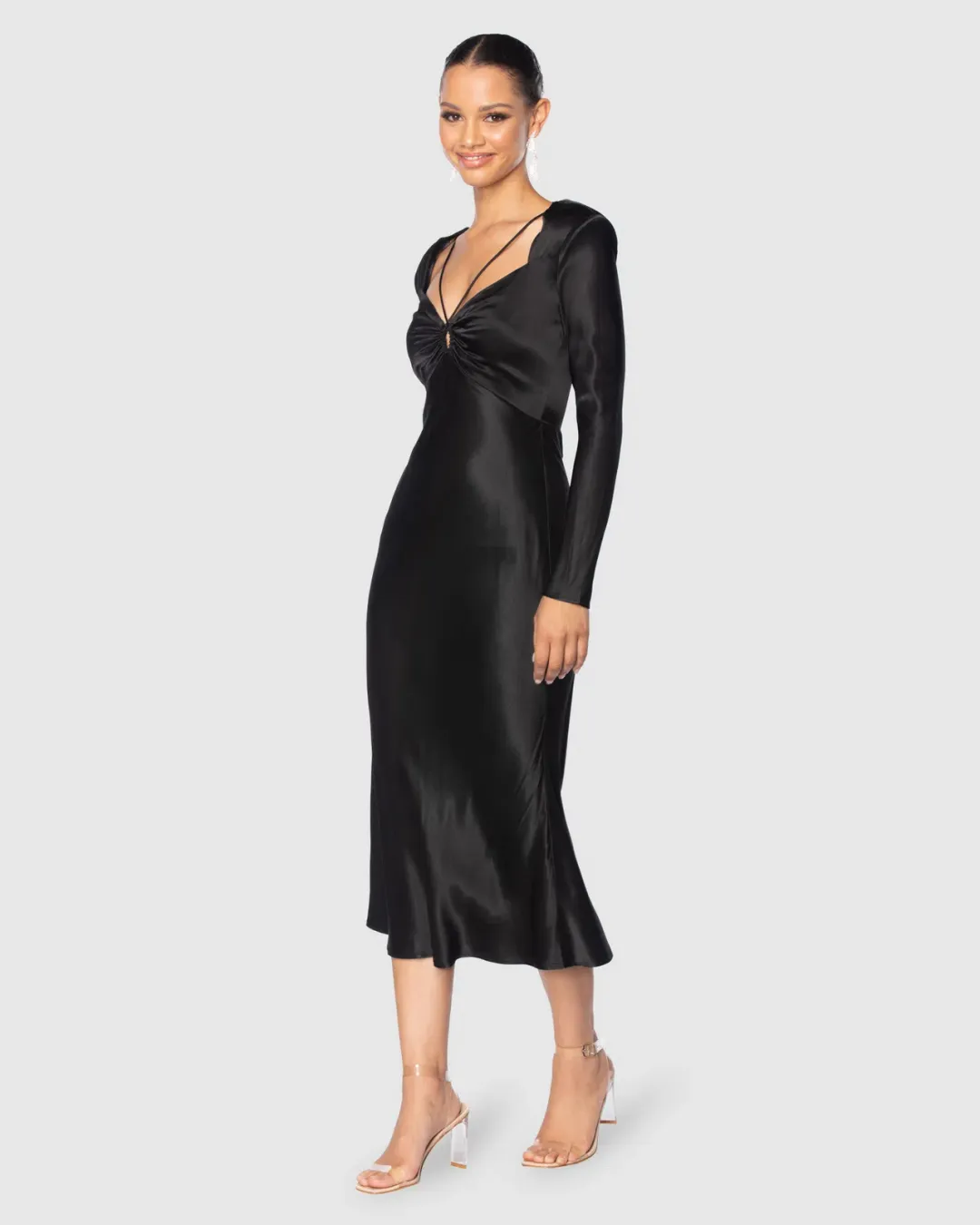 Azzurielle Fondi Midi Dress Black Size 8 for rent on The Volte - main image
