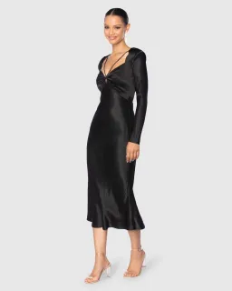 Azzurielle Fondi Midi Dress Black Size 8 for rent on The Volte - image 3