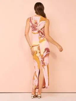 Sovere Molten Midi Dress Pink Multi Size 10 for rent on The Volte - image 2