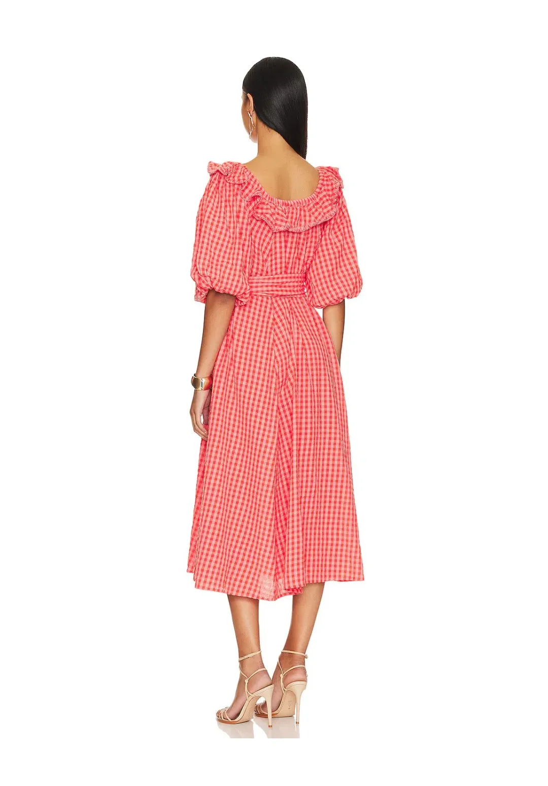 Spell Strawberry Fields Midi Dress Pink Size M/ AU 10 for rent on The Volte - main image