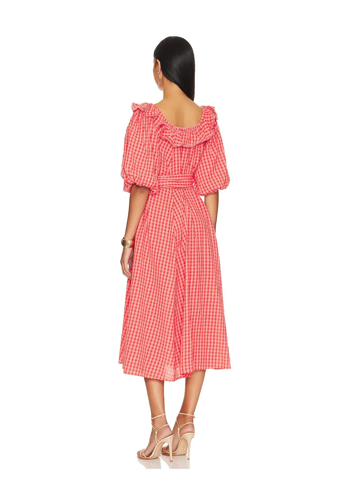 Spell Strawberry Fields Midi Dress Pink Size M/ AU 10 - Image 3