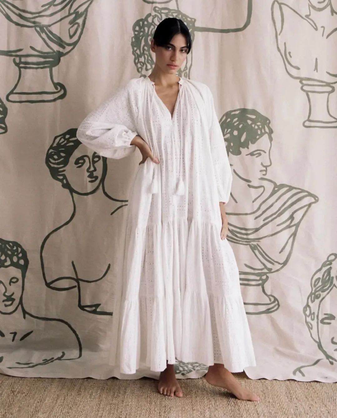 Palm Noosa Sol Dress White Size 8 for rent on The Volte - main image