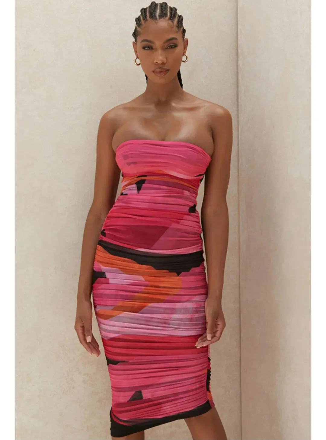 House of CB Sasha Midi Dress Multi Size M / AU 10 for rent on The Volte - main image