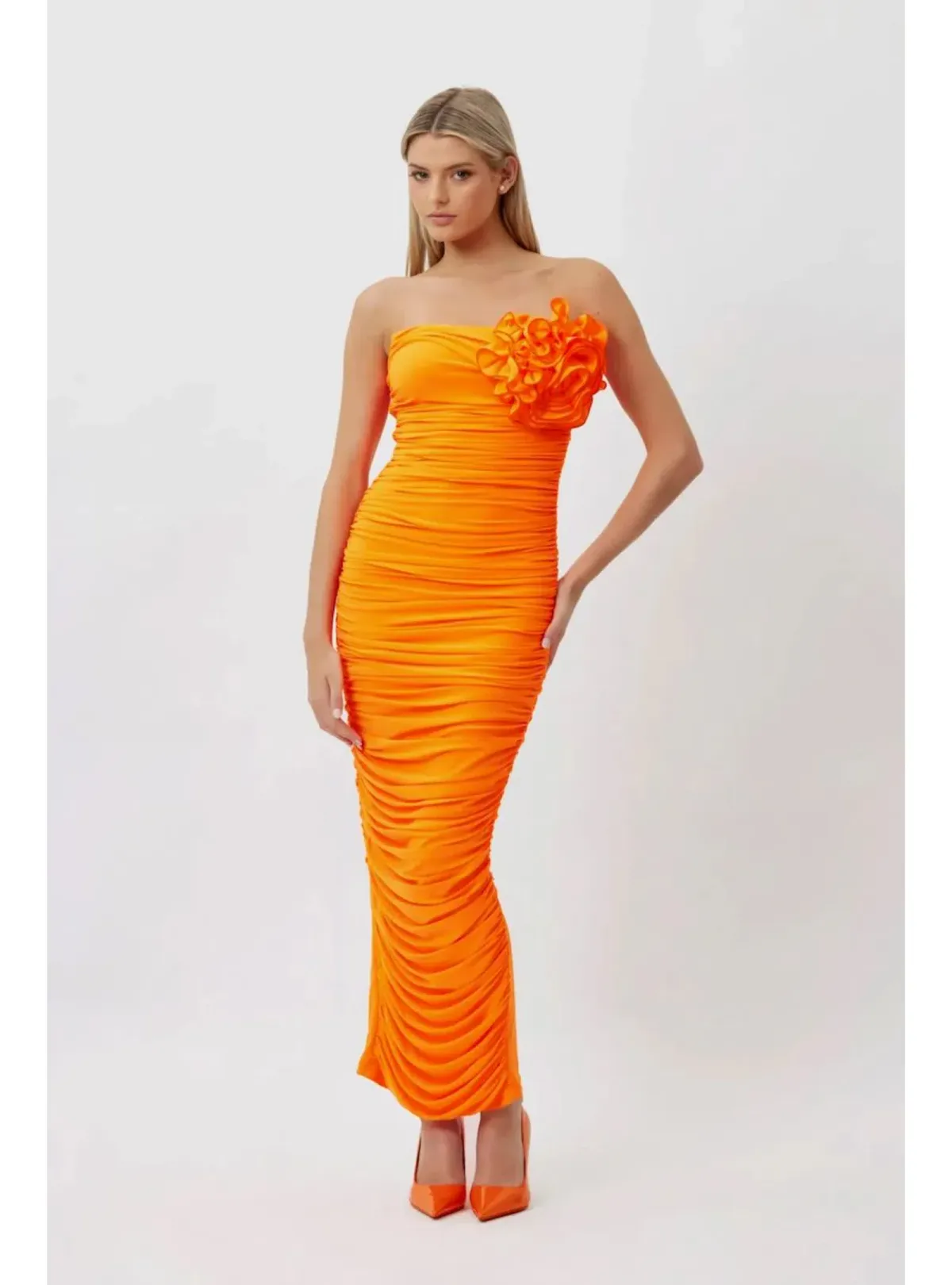 Bianca & Bridgett Tara Gown Orange Size AU 12 - Image 1