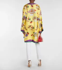 Dolce & Gabbana Silk Kaftan Print Size 12 for rent on The Volte - image 3