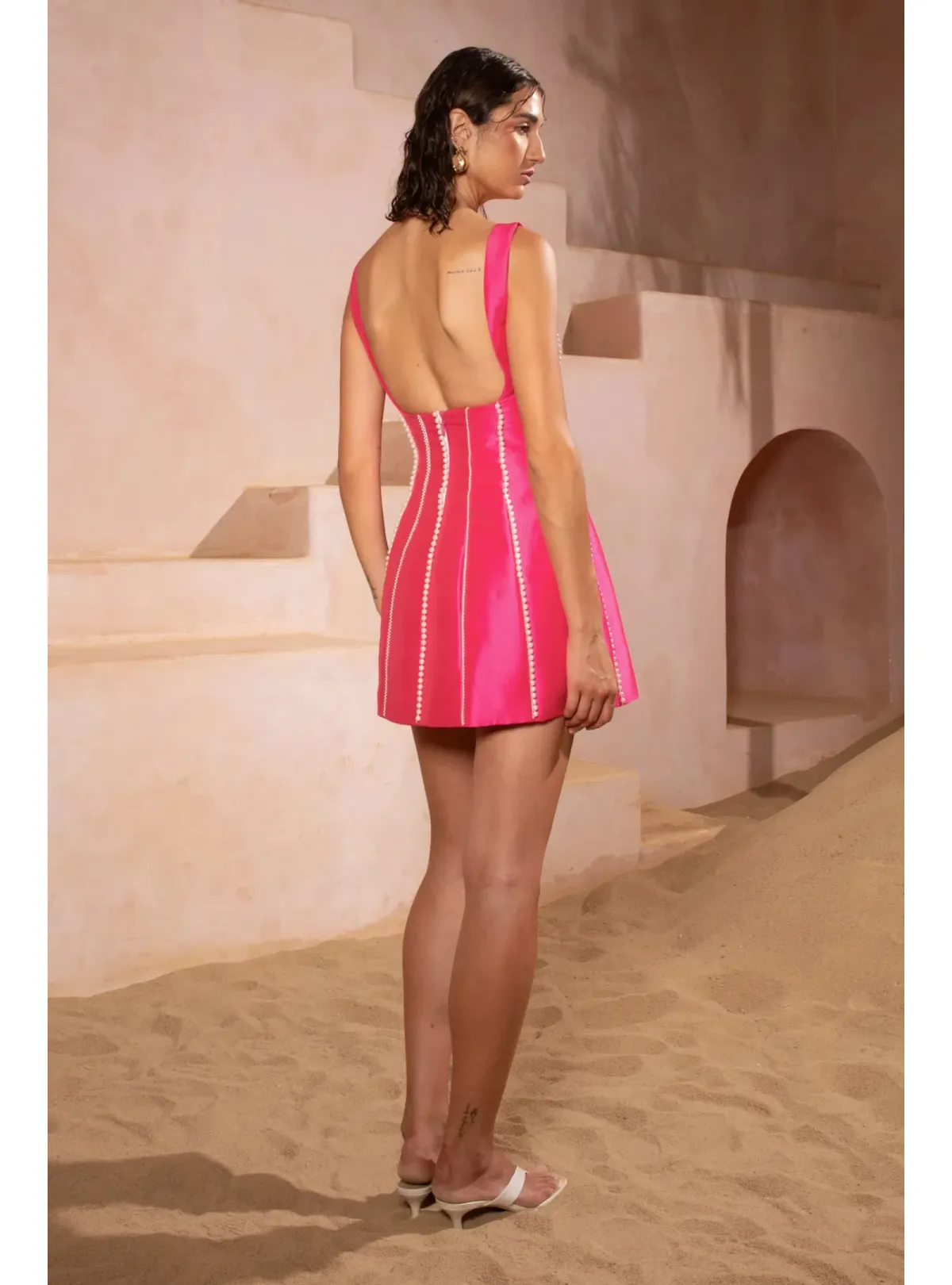 Eliya The Label Tahiti Dress Pink Size AU 6 - Image 3