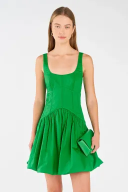 Oroton Short Tie Back Bow Dress Jewel Green Size 8 for rent on The Volte - image 4