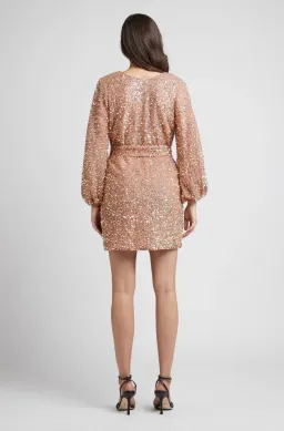 Sheike Xanadu Mini Dress Rose Gold Size 12 for rent on The Volte - image 3