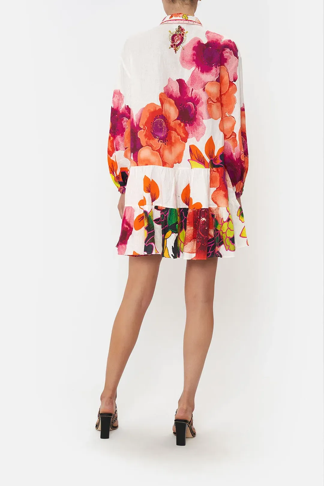 Camilla Pretty As A Poppy Tiered Shirt Dress Size L / AU 14 for rent on The Volte - main image