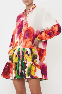 Camilla Pretty As A Poppy Tiered Shirt Dress Size L / AU 14 for rent on The Volte - image 4