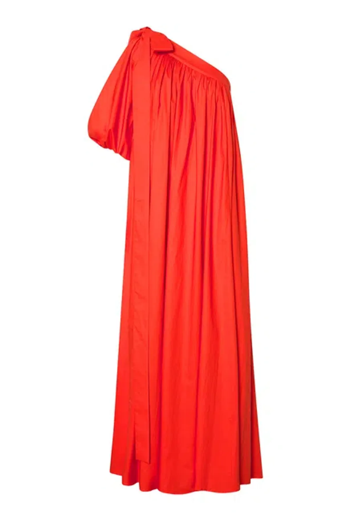 Oroton One Shoulder Bow Maxi Dress True Red 14 - Image 7