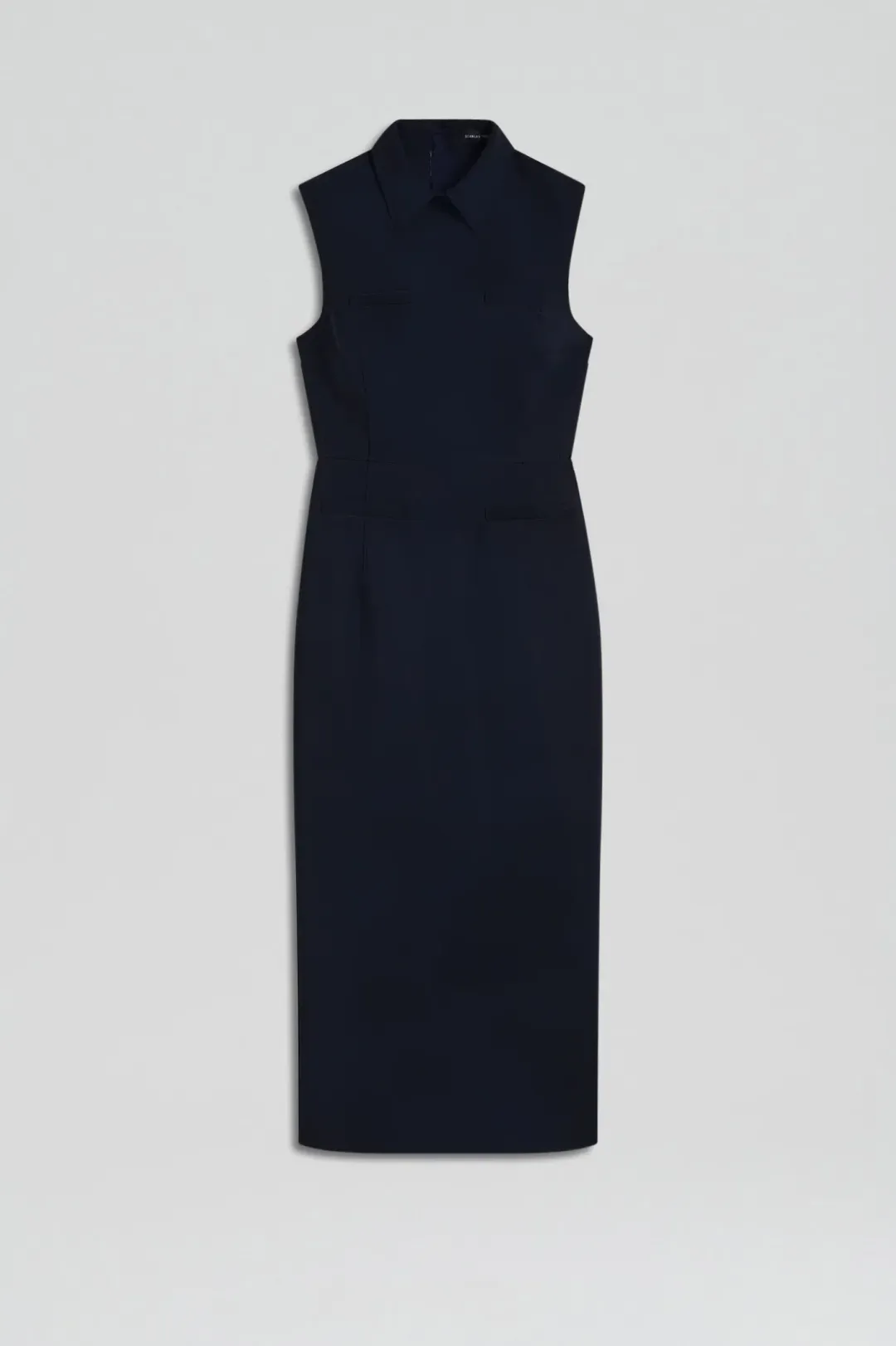 Scanlan Theodore Scuba Pencil Midi Dress Navy Size 10 for rent on The Volte - main image