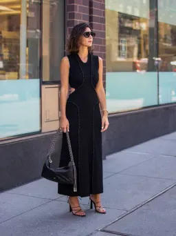 Aje Arp Cut Out Knit Midi Dress Black Size M / AU 10 for rent on The Volte - image 4