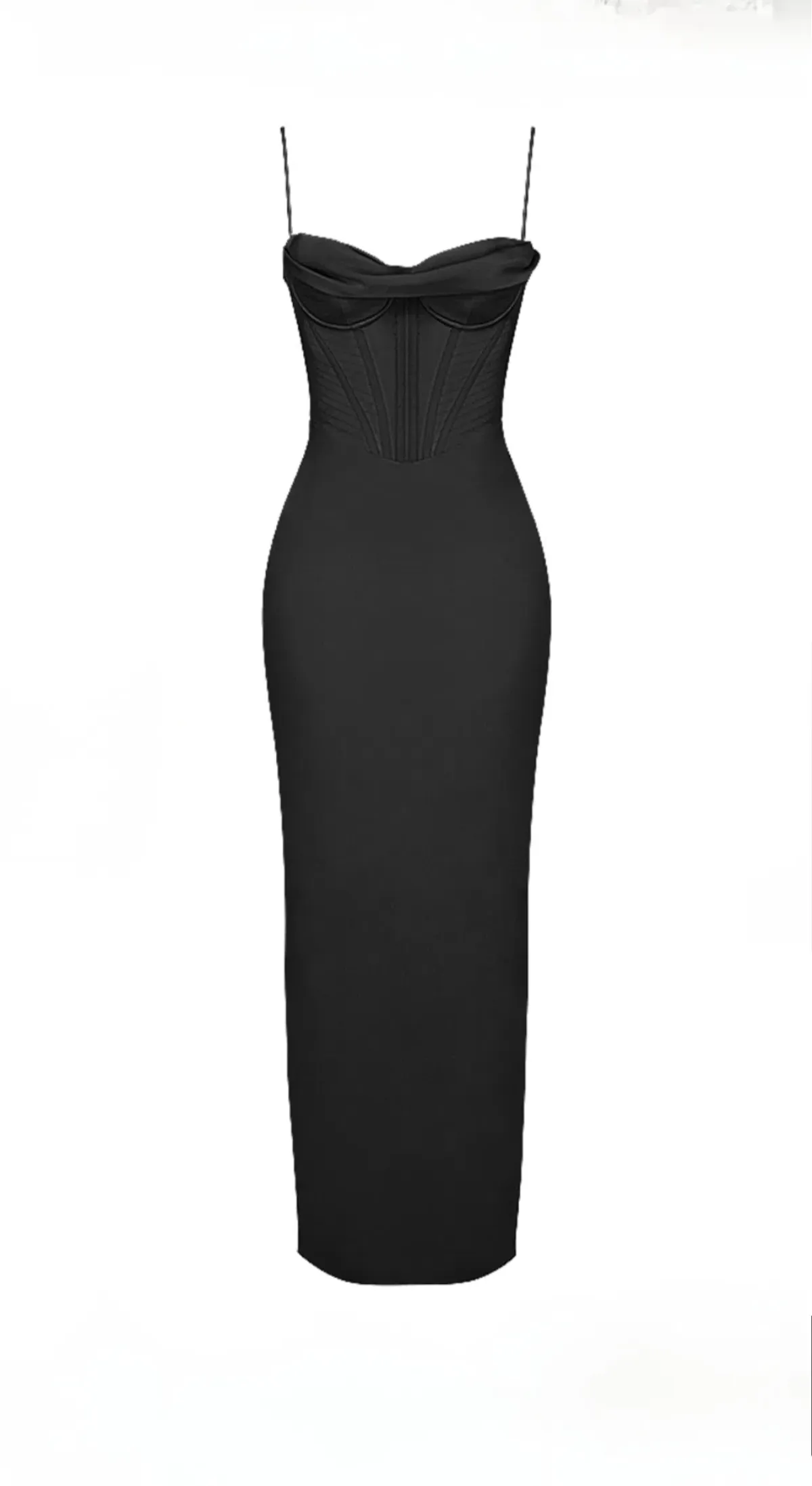 House of CB Charmaine Corset Maxi Dress Shortened Black Size L / AU 12 (Plus Cups) - Image 6