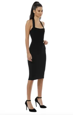 Misha Julia Midi Dress Black Size 4 for rent on The Volte - image 2