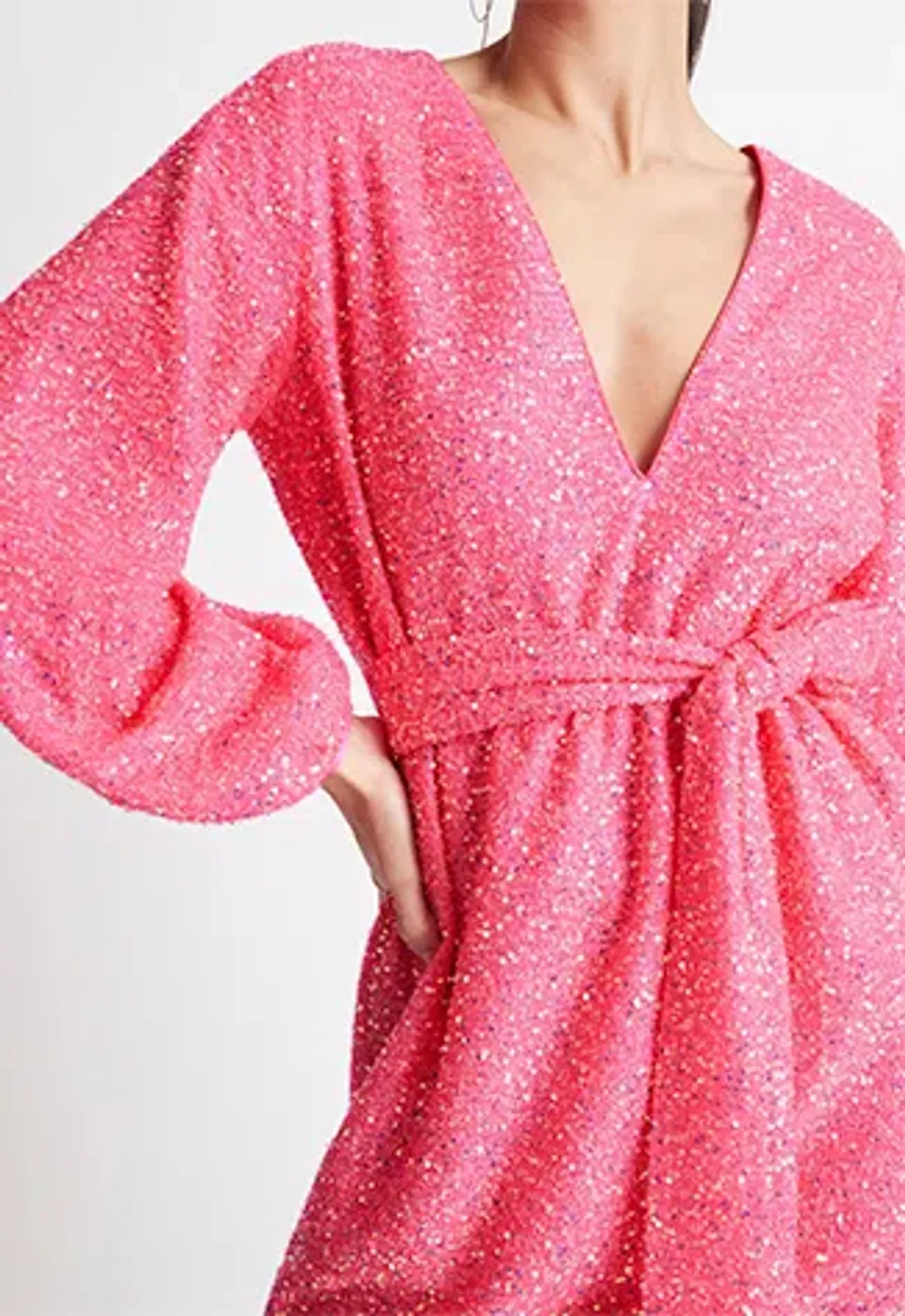 Sheike Xanadu Mini Dress Pink Size 12 - Image 4