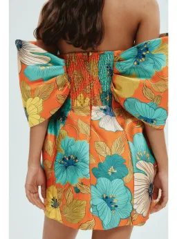 Alemais Piato Sculpt Mini Dress Floral Size AU 8 for rent on The Volte - image 2