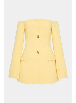 Sir the Label Sandrine Mini Dress Limone Size 0 / AU 6 for rent on The Volte - image 4