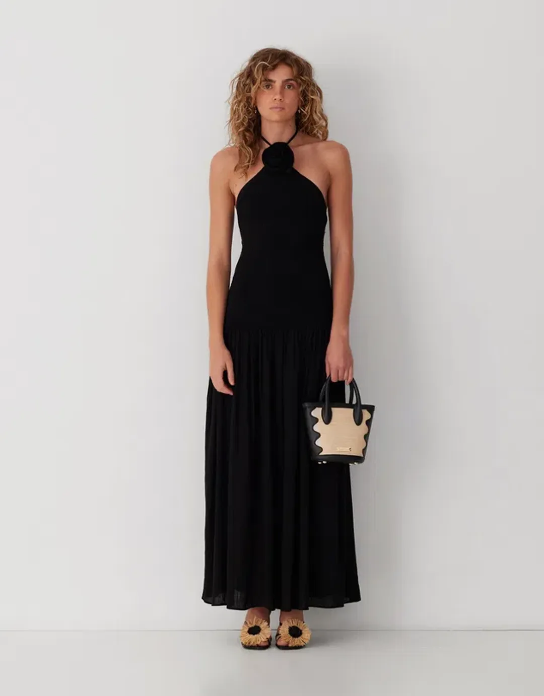 The Wolf Gang Siesta Maxi Dress Noir Size AU 8 for rent on The Volte - main image
