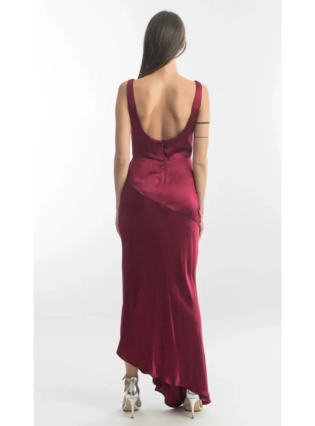 Bec & Bridge Moon Dance Cowl Dress Burgundy Size AU 10 for rent on The Volte - main image