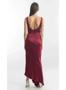 Bec & Bridge Moon Dance Cowl Dress Burgundy Size AU 10 for rent on The Volte - image 3