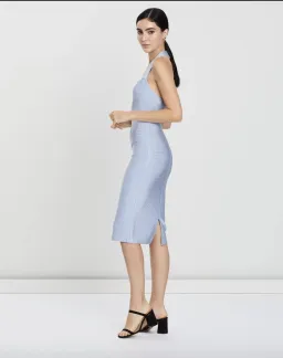 Misha Julia Midi Dress Sky Blue Size 4 for rent on The Volte - image 3