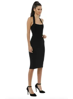 Misha Julia Midi Dress Black Size 4 for rent on The Volte - image 2