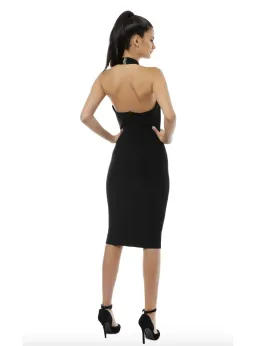 Misha Julia Midi Dress Black Size 4 for rent on The Volte - image 3