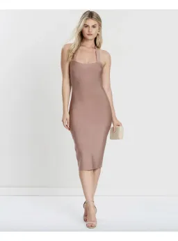 Misha Julia Midi Dress Dusty Rose Size AU 4 for rent on The Volte - image 1