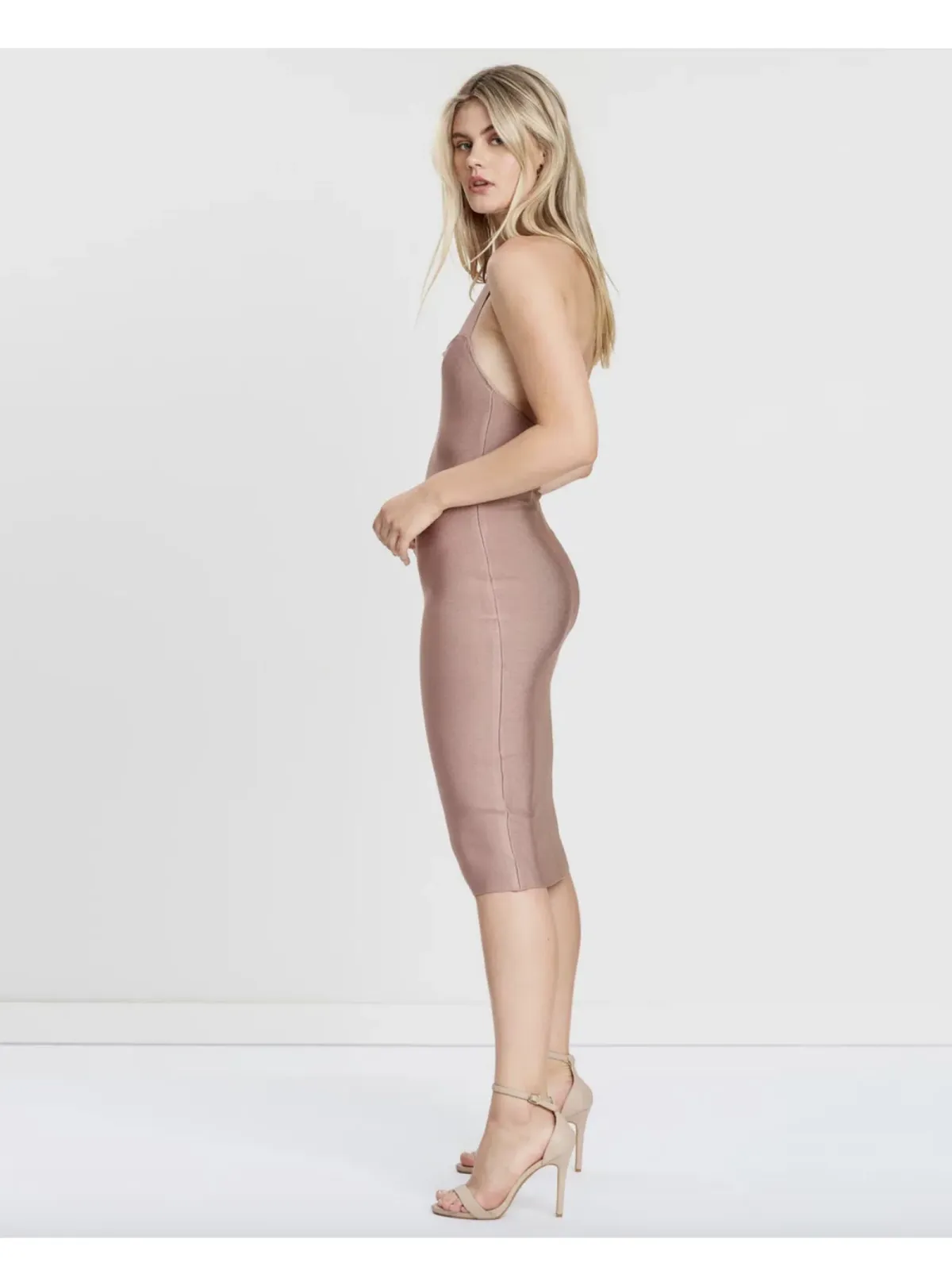 Misha Julia Midi Dress Dusty Rose Size AU 4 - Image 2