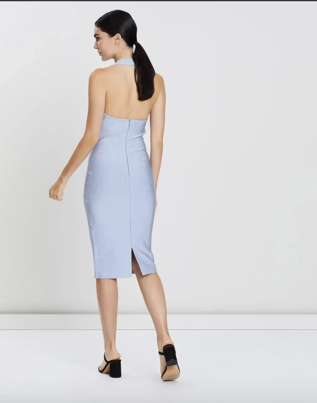 Misha Julia Midi Dress Sky Blue Size 12 - Image 4