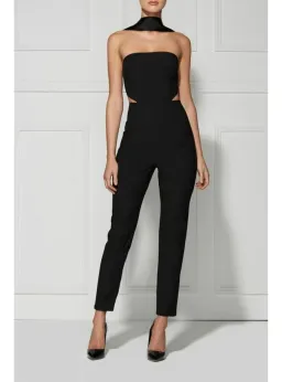 MISHA Christa Pantsuit Black Size 8 for rent on The Volte - image 1