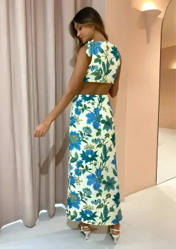 Sir the Label Alexandre Tie Midi Dress in Marguerite Floral Print Size 1 / AU 8 for rent on The Volte - image 3