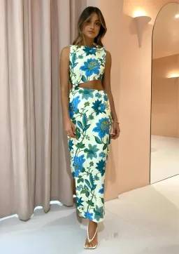 Sir the Label Alexandre Tie Midi Dress in Marguerite Floral Print Size 1 / AU 8 for rent on The Volte - image 1