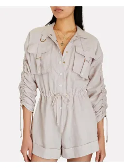 Zimmermann Utility Playsuit Dove Size 1 / AU 10 for rent on The Volte - image 3