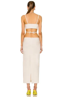 Christopher Esber Cross Bandeau Tie Dress Bone Size 10 AU for rent on The Volte - image 4