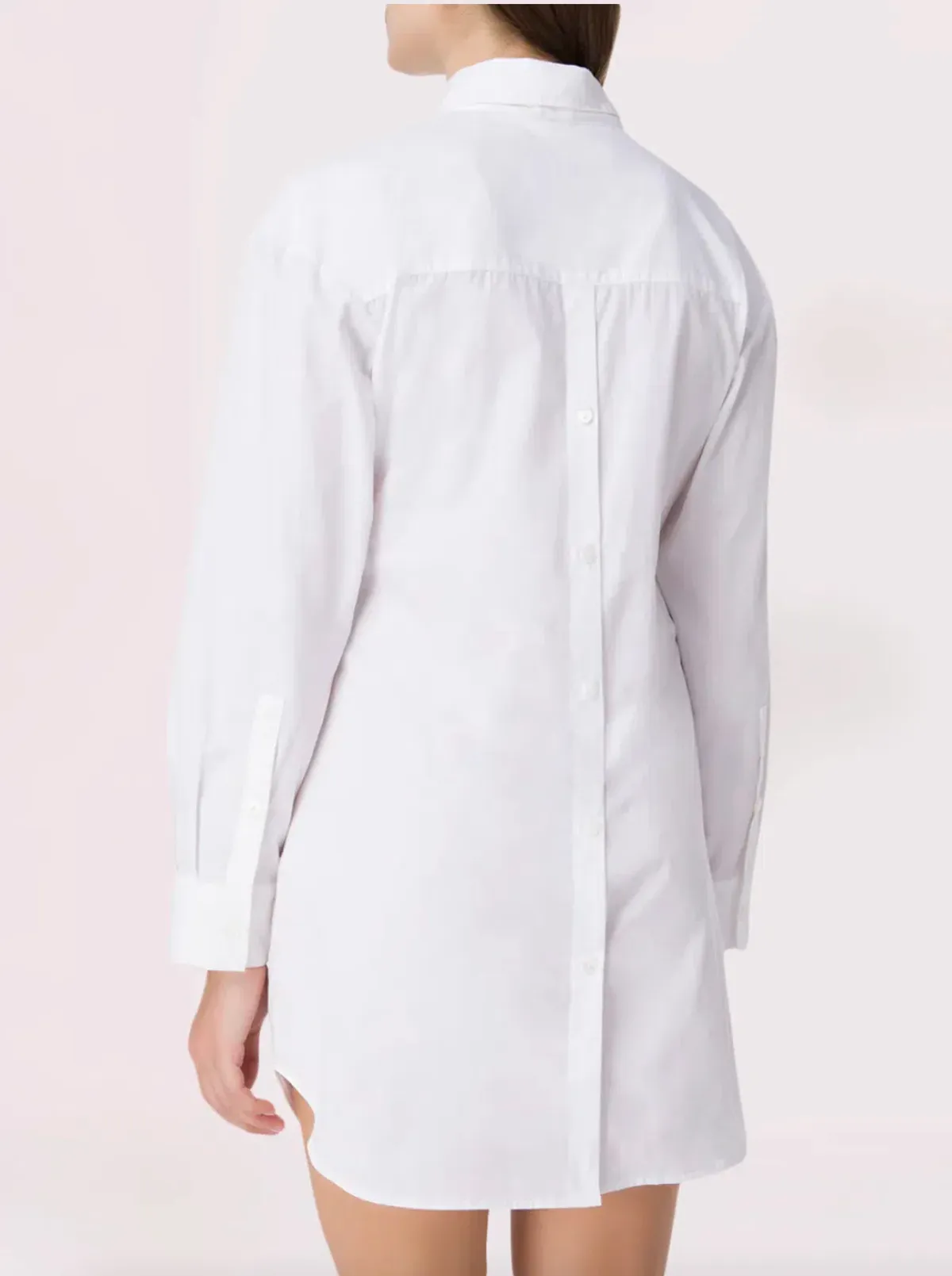 Christopher Esber Spiral Ruched Shirt Dress White Size 4 AU - Image 4