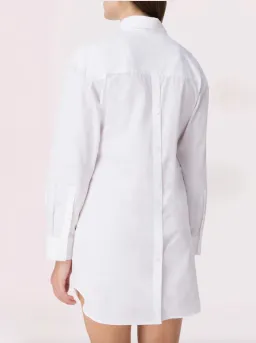 Christopher Esber Spiral Ruched Shirt Dress White Size 4 AU for rent on The Volte - image 4