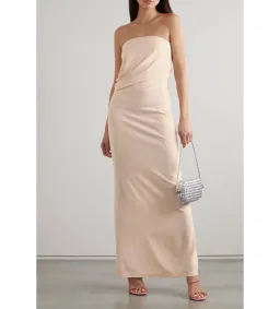 Christopher Esber Balm Strapless Ruched Dress Pink Size AU 10 for rent on The Volte - image 1