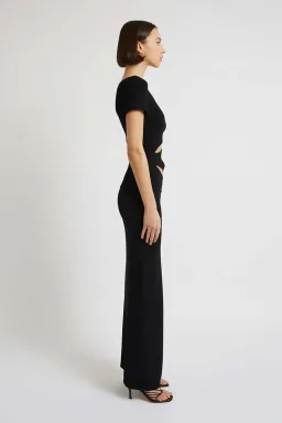 Christopher Esber Slashed Tie Tee Dress Black Size L/Au 12 for rent on The Volte - image 2