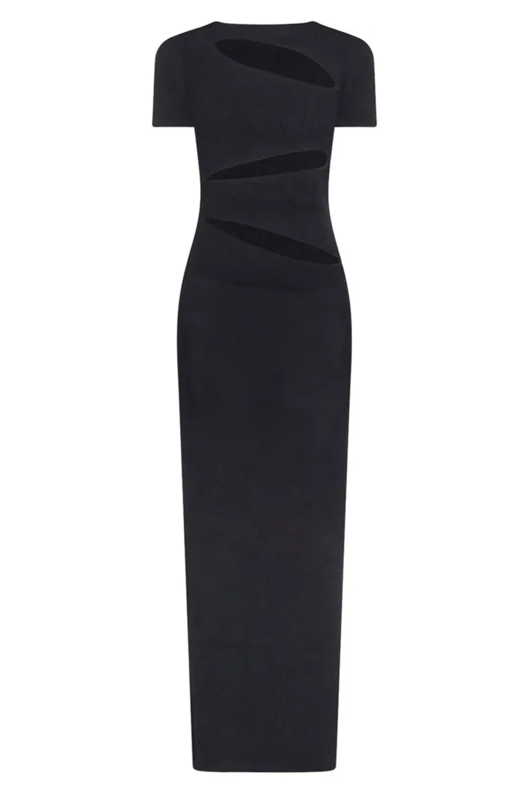 Christopher Esber Slashed Tie Tee Dress Black Size L/Au 12 for rent on The Volte - main image