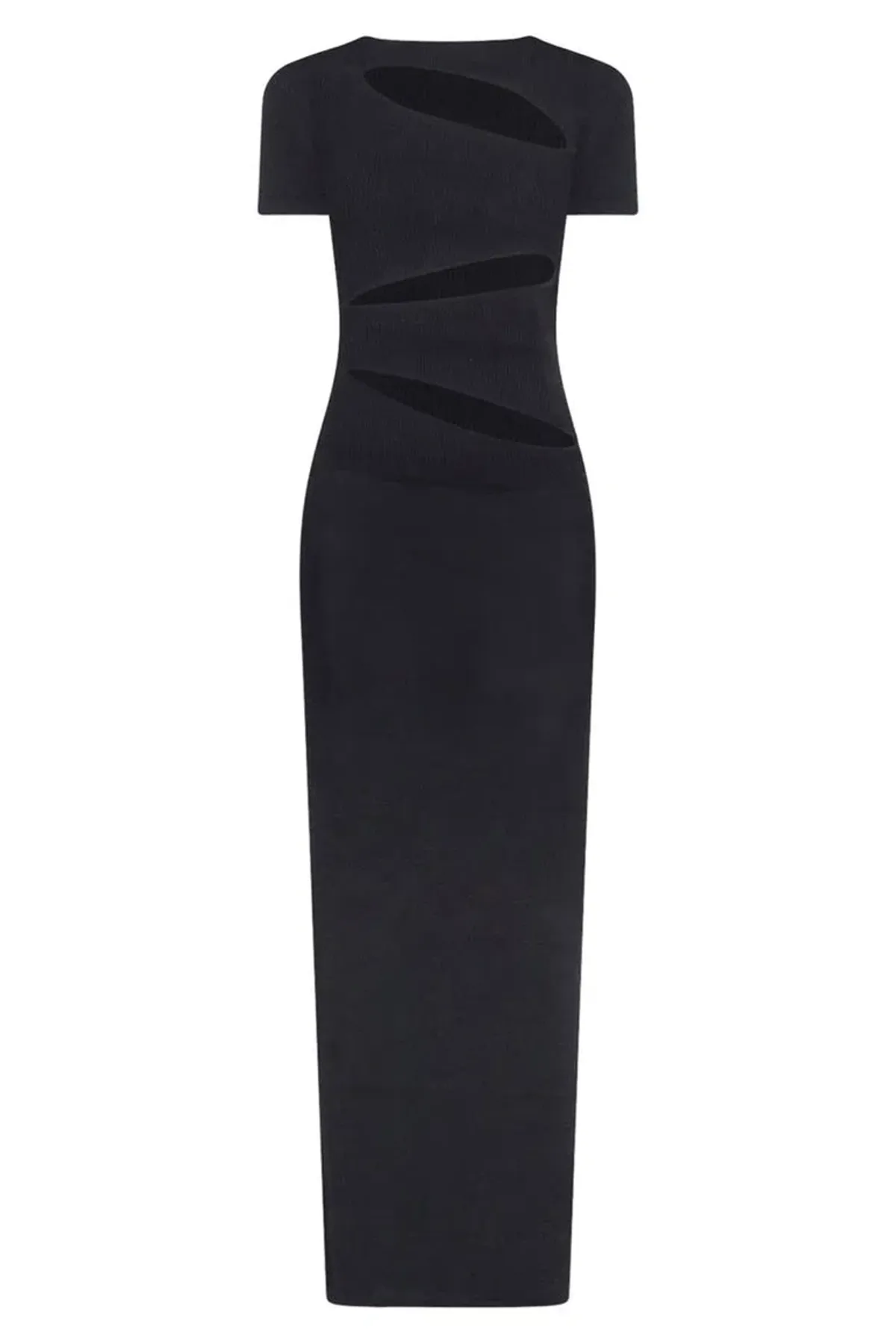 Christopher Esber Slashed Tie Tee Dress Black Size L/Au 12 - Image 4