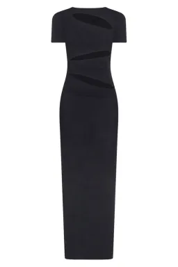 Christopher Esber Slashed Tie Tee Dress Black Size L/Au 12 for rent on The Volte - image 4