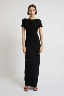Christopher Esber Slashed Tie Tee Dress Black Size L/Au 12 for rent on The Volte - image 3