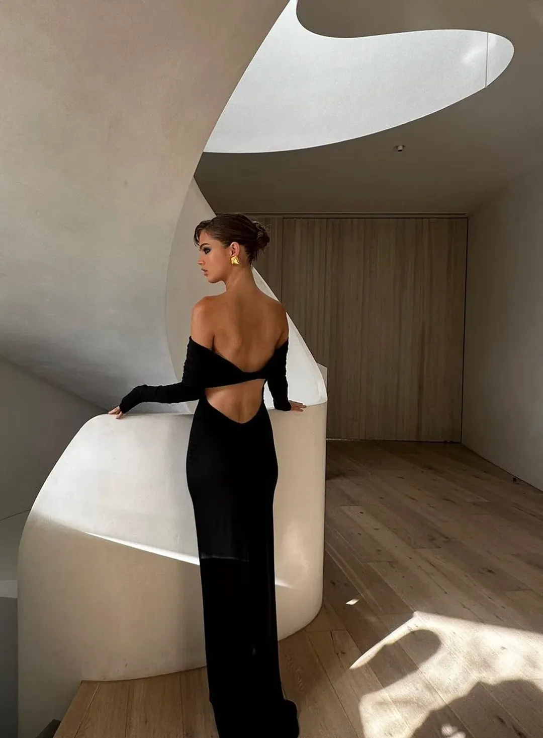 Effie Kats The Gwen Gown in Black Size 10 for rent on The Volte - main image