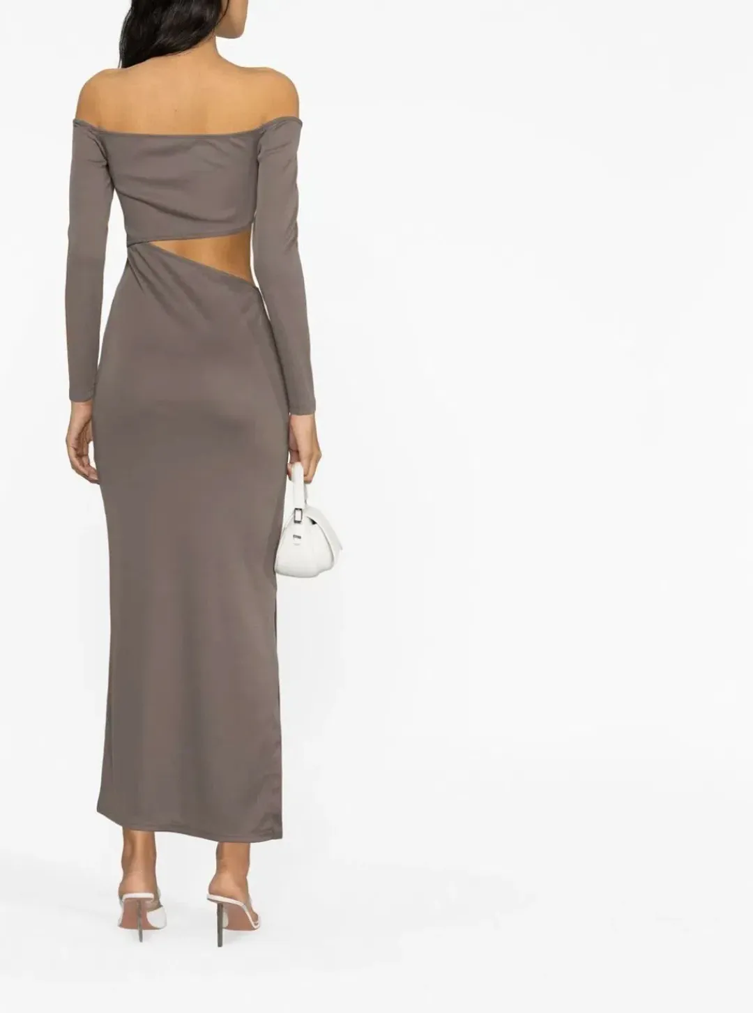 Christopher Esber Distort Quartz Shoulderless Dress Cinder Size 12 AU for rent on The Volte - main image