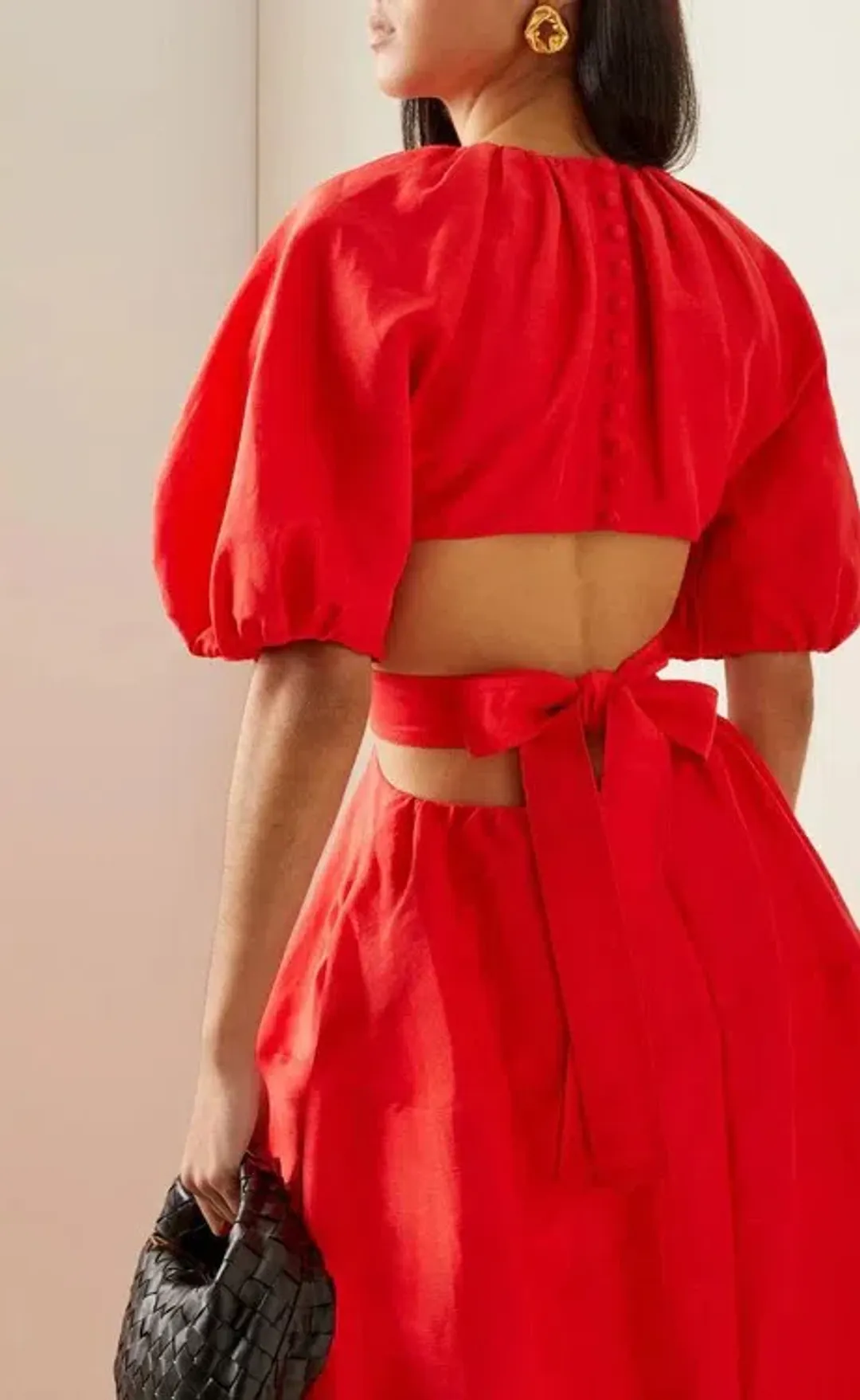 Aje Mimosa Cut-out Midi Dress Scarlet Red Size 6 for rent on The Volte - main image