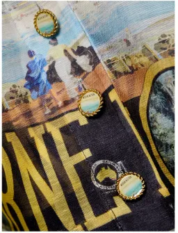 Zimmermann Postcard Shirt Mini Dress Lorne Print Size 1 / AU 10 for rent on The Volte - image 4