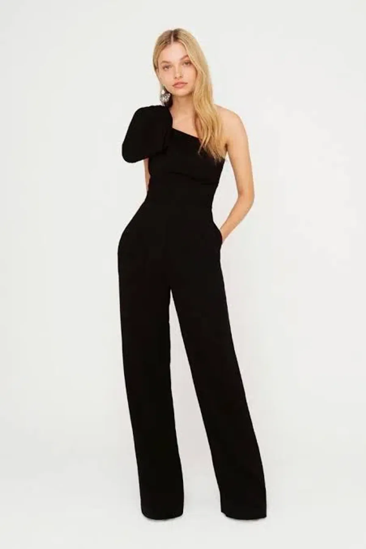 Sheike Fairmont One Shoulder Jumpsuit Black Size 14 - Image 1